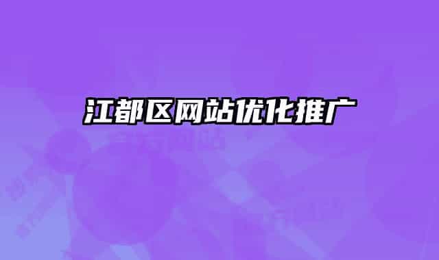 江都区网站优化推广