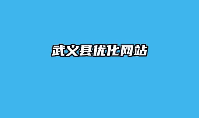 武义县优化网站