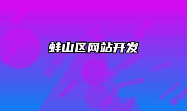 蚌山区网站开发