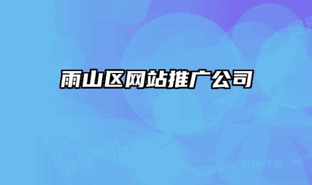 雨山区网站推广公司