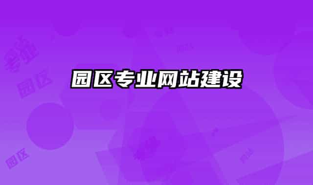 园区专业网站建设