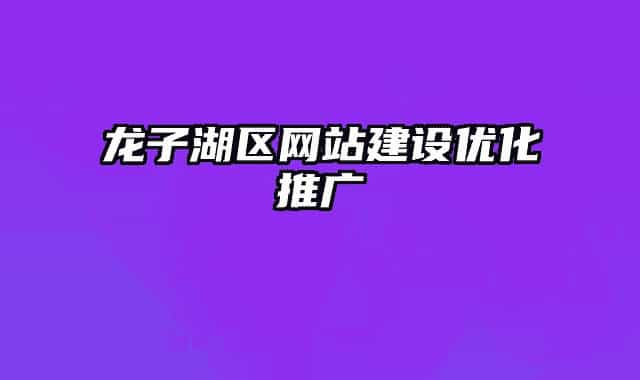 龙子湖区网站建设优化推广