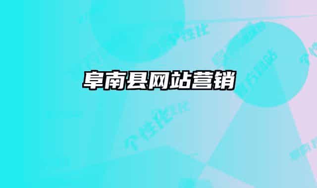 阜南县网站营销