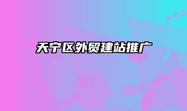天宁区外贸建站推广