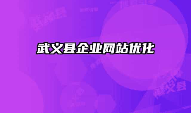 武义县企业网站优化