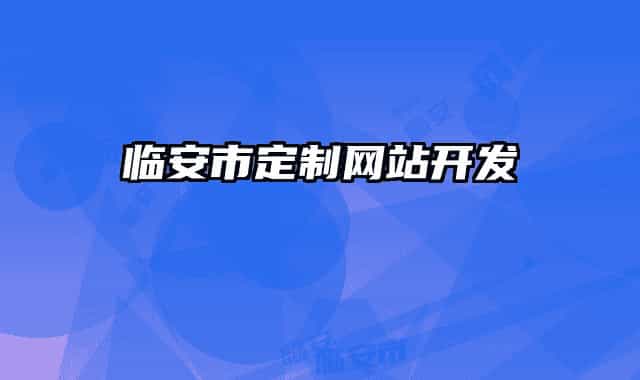 临安市定制网站开发