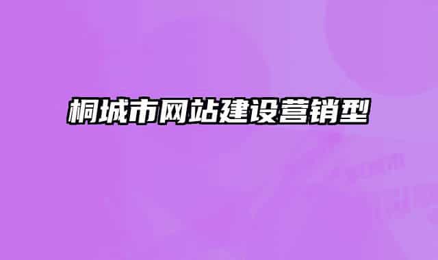 桐城市网站建设营销型