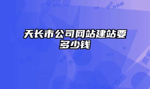 天长市公司网站建站要多少钱