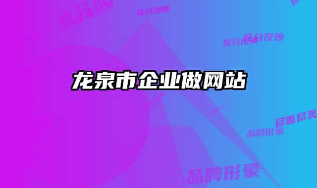 龙泉市企业做网站