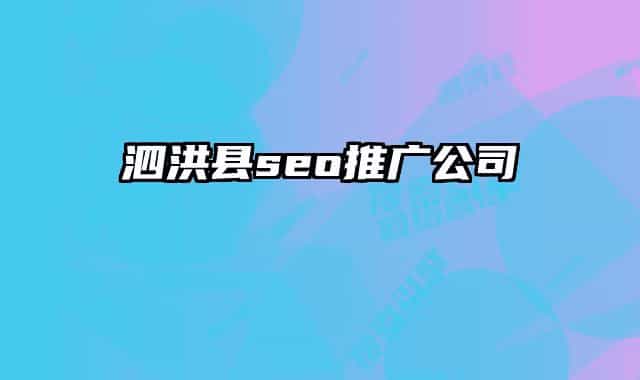 泗洪县seo推广公司