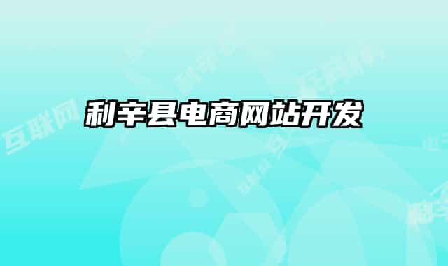 利辛县电商网站开发