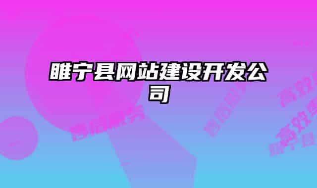 睢宁县网站建设开发公司