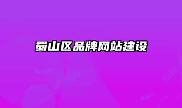 蜀山区品牌网站建设