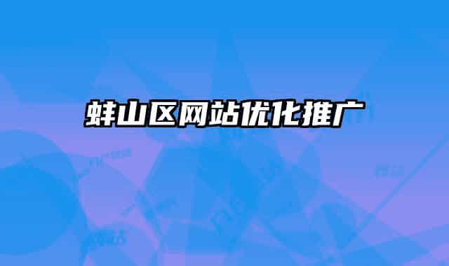 蚌山区网站优化推广