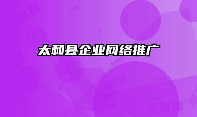 太和县企业网络推广