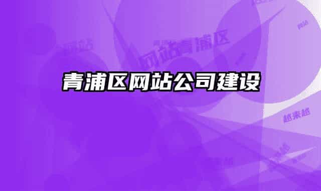 青浦区网站公司建设