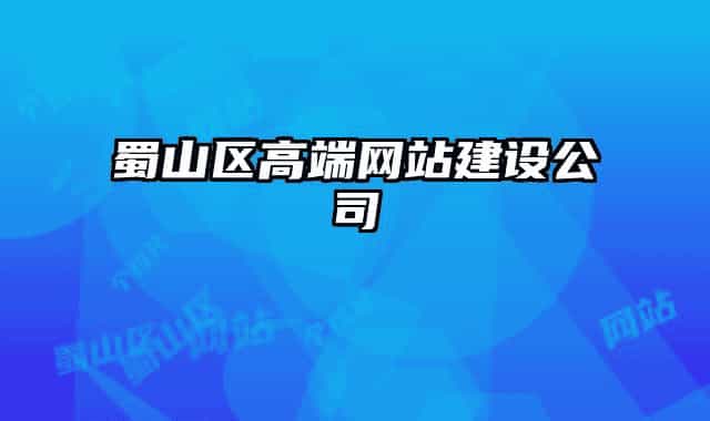 蜀山区高端网站建设公司