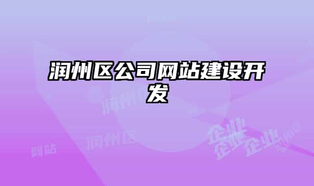 润州区公司网站建设开发