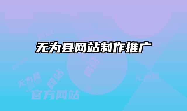 无为县网站制作推广