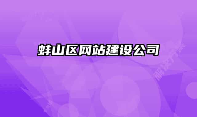 蚌山区网站建设公司