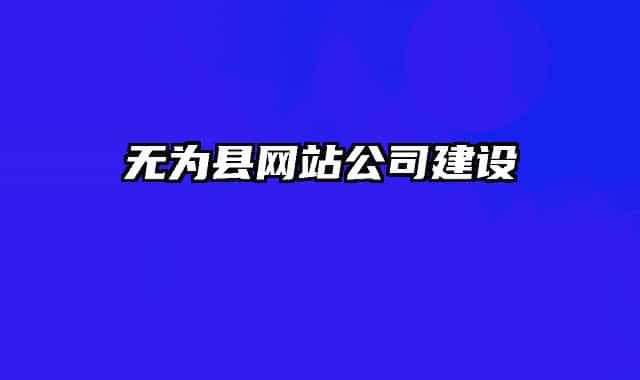 无为县网站公司建设