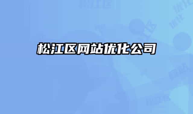 松江区网站优化公司