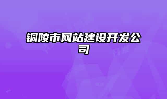 铜陵市网站建设开发公司