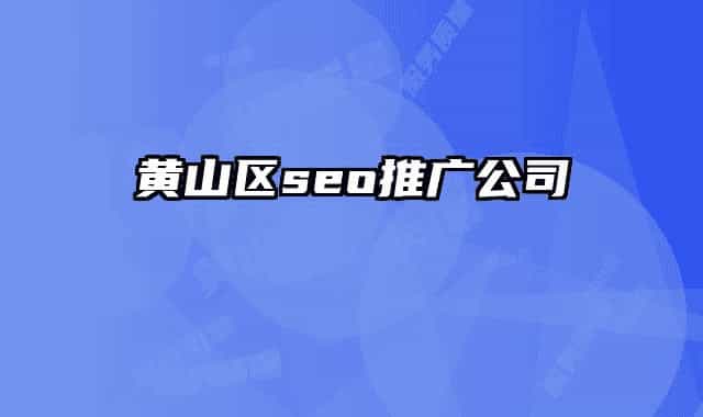 黄山区seo推广公司