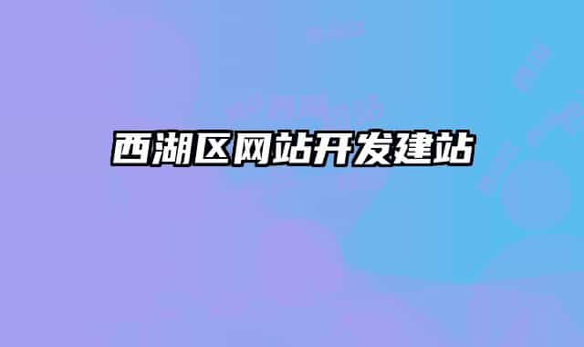 西湖区网站开发建站