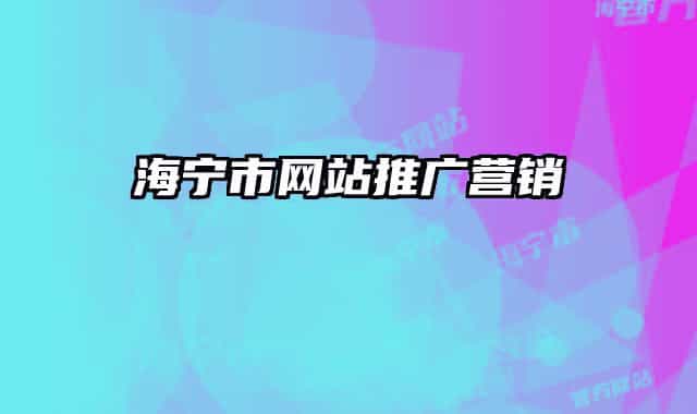 海宁市网站推广营销