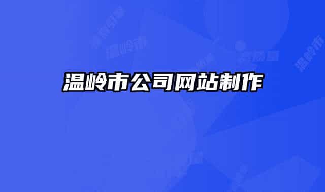 温岭市公司网站制作