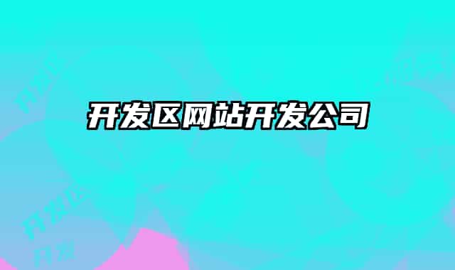 开发区网站开发公司