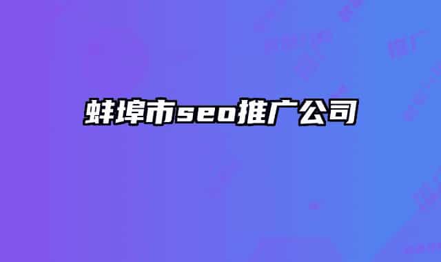 蚌埠市seo推广公司