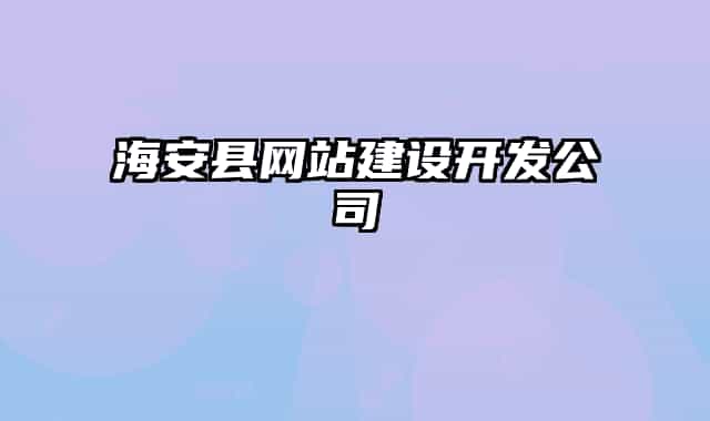 海安县网站建设开发公司