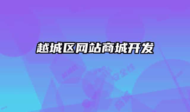 越城区网站商城开发