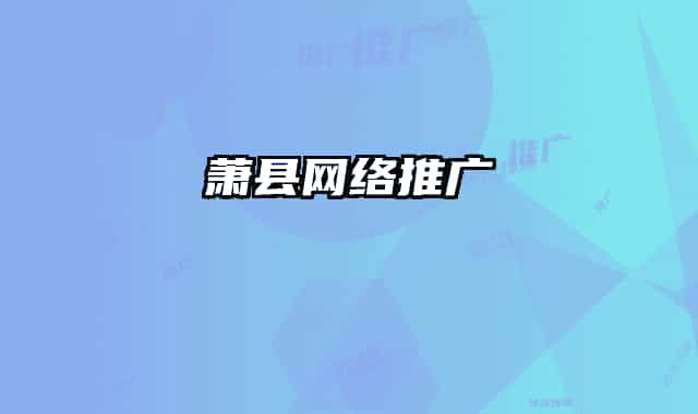 萧县网络推广
