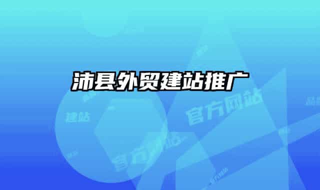 沛县外贸建站推广