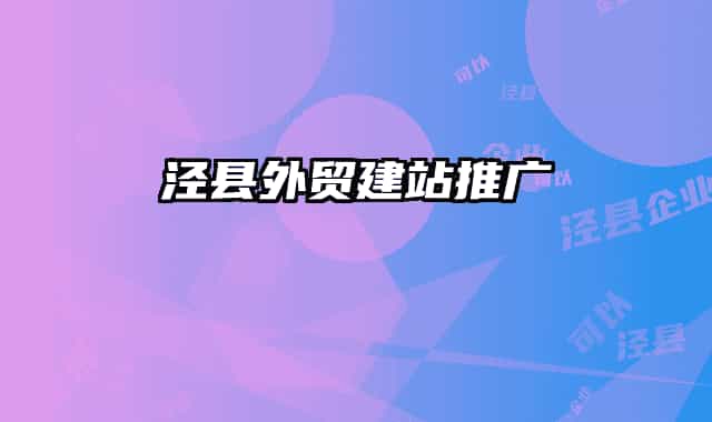 泾县外贸建站推广