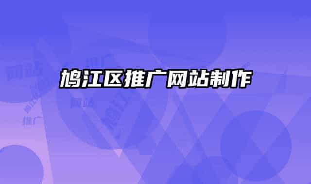 鸠江区推广网站制作