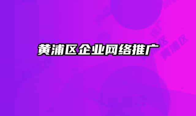 黄浦区企业网络推广