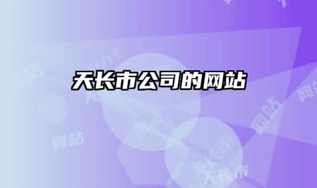 天长市公司的网站