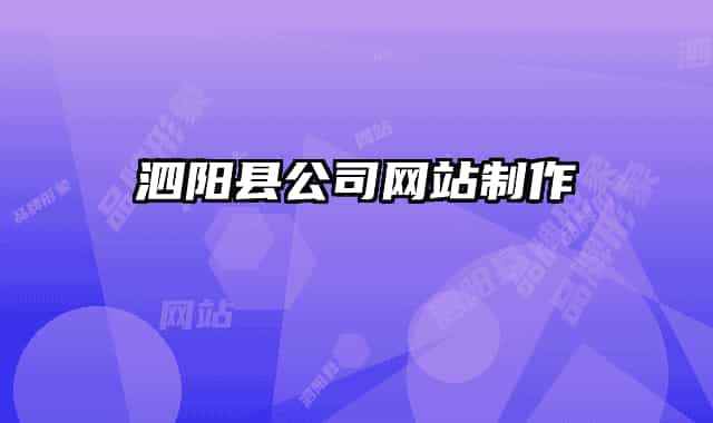 泗阳县公司网站制作