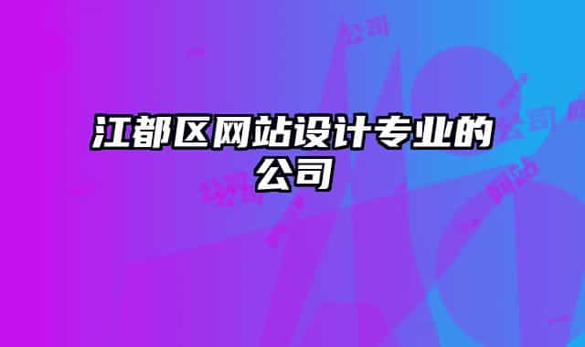 江都区网站设计专业的公司