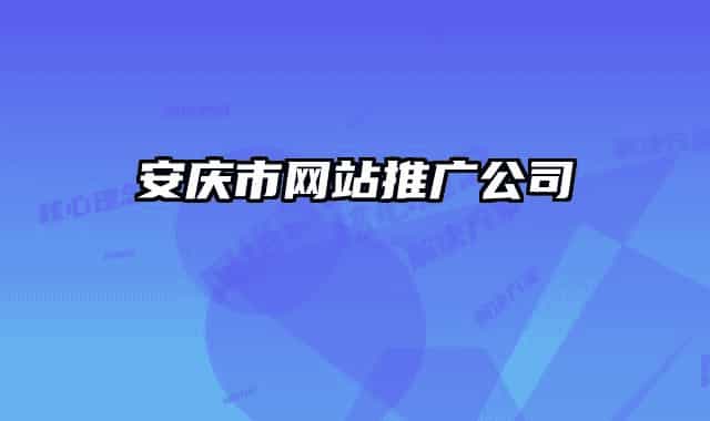 安庆市网站推广公司