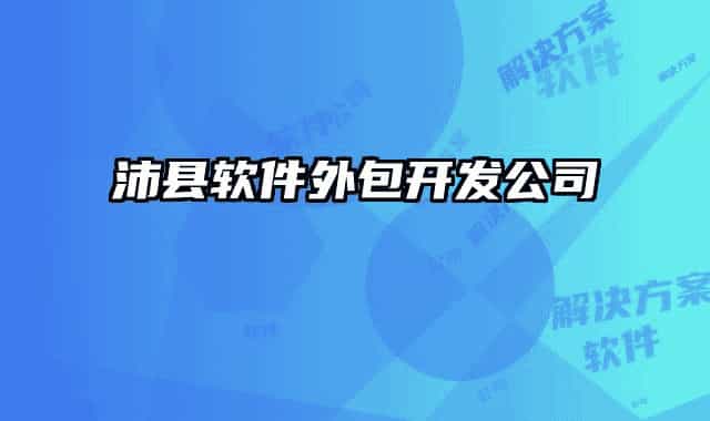 沛县软件外包开发公司