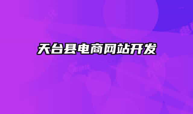天台县电商网站开发