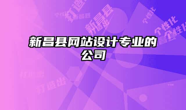 新昌县网站设计专业的公司