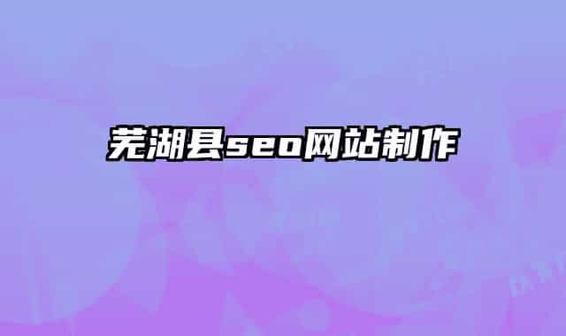 芜湖县seo网站制作