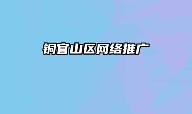 铜官山区网络推广