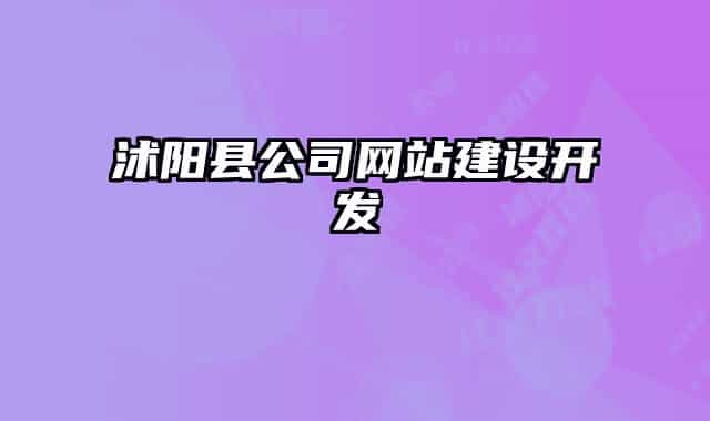 沭阳县公司网站建设开发